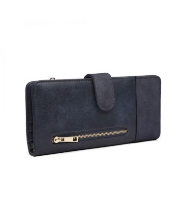 Miss Lulu elegantní modrá peněženka 6883 LN6883_BE