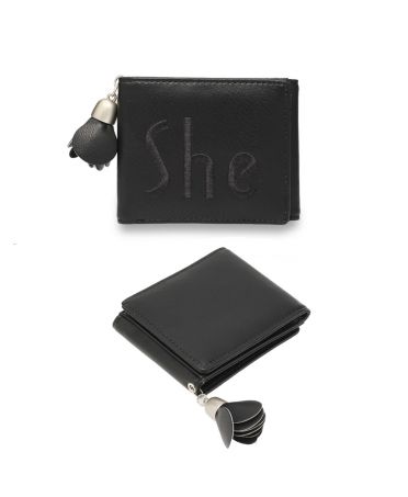 Anna Grace černá peněženka s přívěskem 1104 AGP1104_BLACK