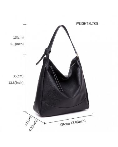 Miss Lulu velká černá kabelka hobo 1761 S1761_BK