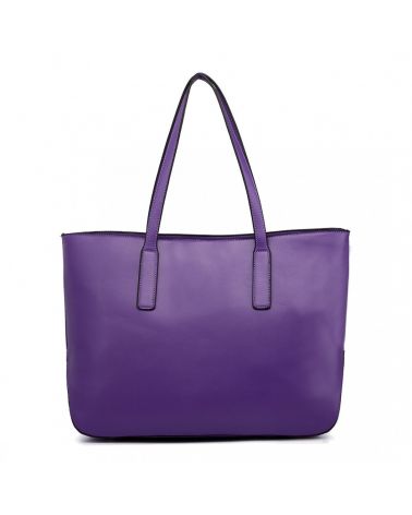 Miss Lulu fialová kabelka tote velká 1435 L1435_PE