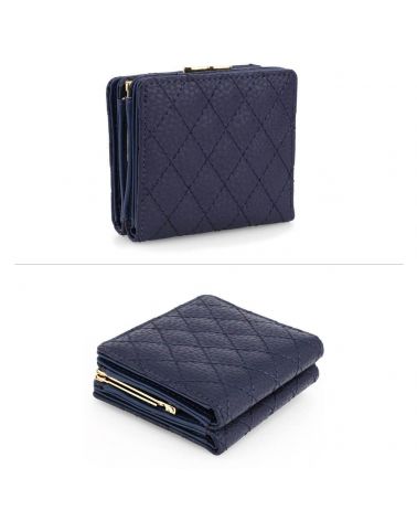 Anna Grace dámská peněženka prošívaná malá tmavě modrá 1084 AGP1084_NY