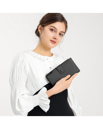 Miss Lulu černá peněženka RFID-BLOCKING 2104 LP2104_BK