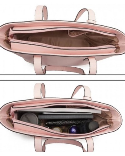 Miss Lulu kabelkový set růžovobéžový shopper kabelka 2023 LG2023_ROSE/BG