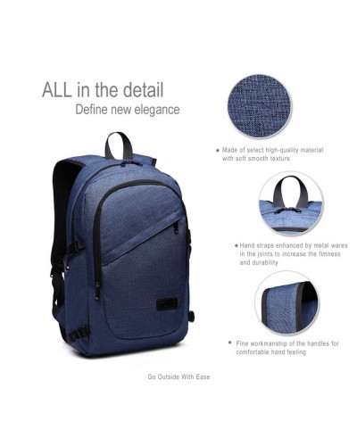 Kono modrý moderní batoh s USB portem 6715 E6715_NY