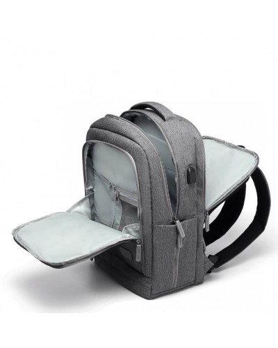 Kono šedý batoh s USB portem 2111 - 23L EM2111_GY