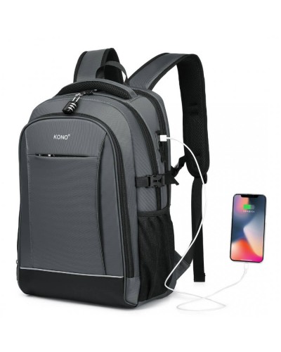 Kono batoh s USB portem šedý 2130 - 15L EM2130_GY