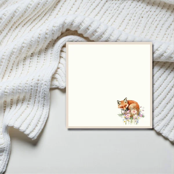 Trhací bloček na poznámky – Spící liška