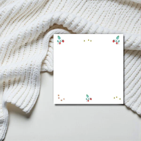 Trhací bloček na poznámky – Jahůdky a včelky