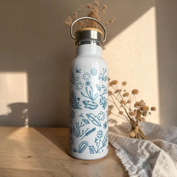 Termoska bambus Modrá louka