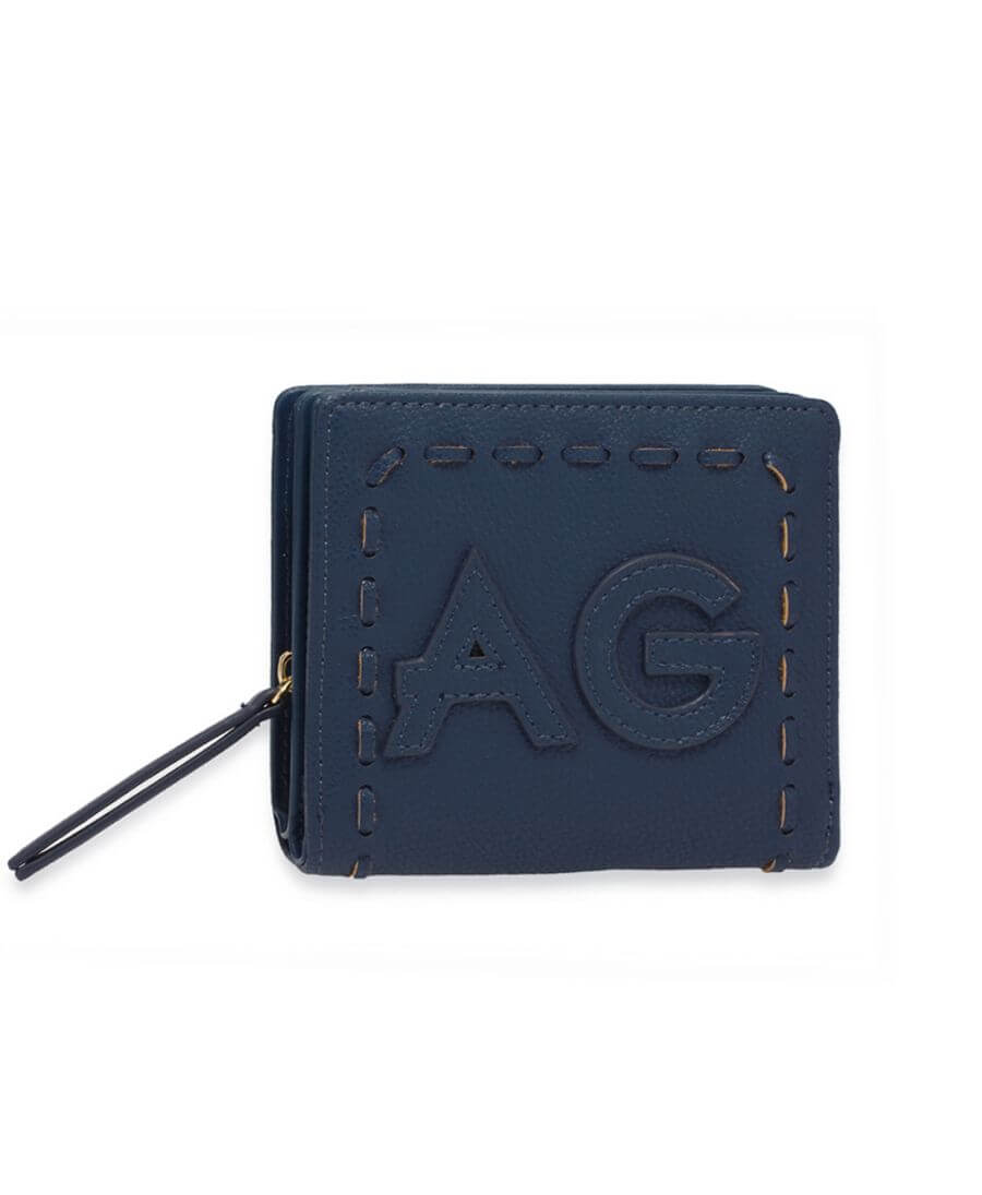Anna Grace modrá peněženka s logem AG 1105 AGP1105_NAVY