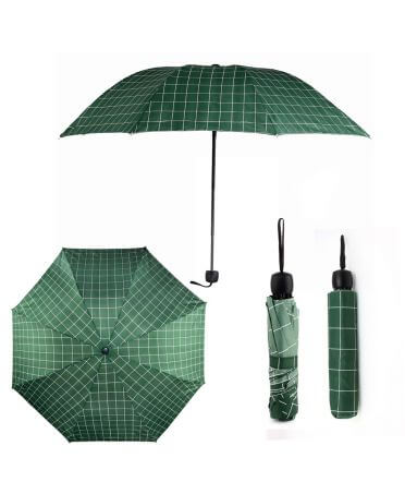 Anna Grace zelený manuální skládací deštník s potiskem AGU0012_GREEN